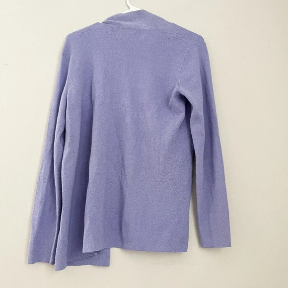 Chicos Women's Linen Open Cardigan Small Purple Long Sleeve Vintage Y2K - Picture 7 of 8